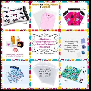 Boutique Shipping Cello~Poly Bag’s Bundle 196pc starter package⭐️100~Stickers 🆕